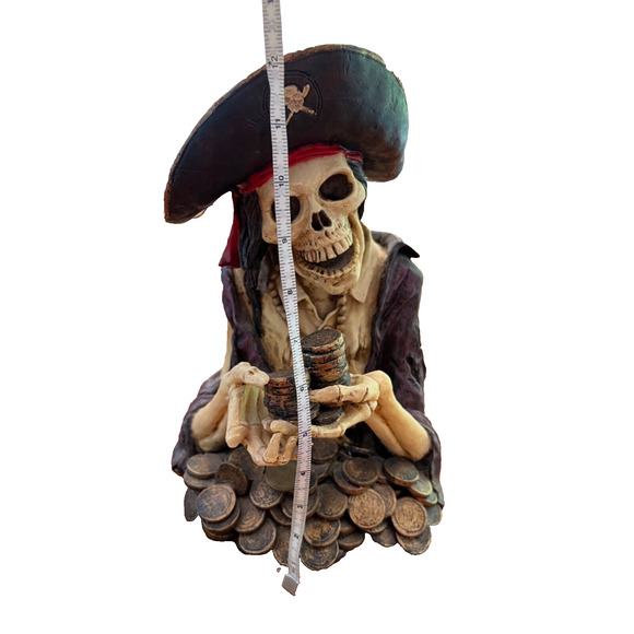 RARE '97 Skulpture by David Wang Skeleton Pirate Booty Treasure Zombie Halloween - Picture 12 of 15